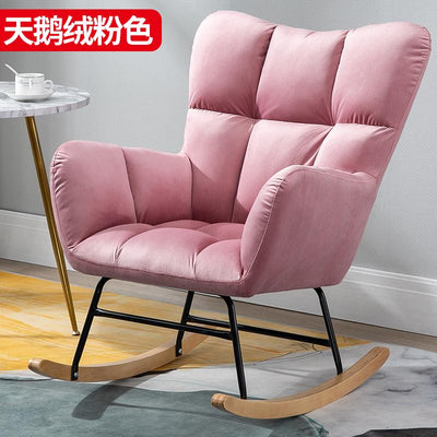 SEVEN Nordic Rocking Chair Household Lazy Sofa Small Family Adult Nap Chair