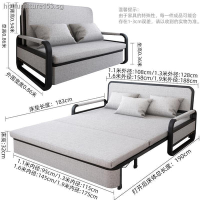 Foldable Sofa Bed Multifunctional Single And Double Sitting Sleeping Small Apartment Living Room