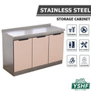 YSHF Kitchen Cabinet Storage Household With Gas Stove Sink Kitchen Cupboards Stainless Steel Kitchen