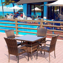 Baojing outdoor tables and chairs with umbrella courtyard leisure furniture garden iron balcony