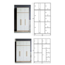 Arper Nordic Wardrobe Home Solid Wood Open Wardrobe Bedroom Large-capacity Locker Children's