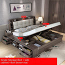 Nordic Bed Storage Cabinet Bed 1.35/1.5m/1.8M Bedroom Double Bed King Size with Side Drawer