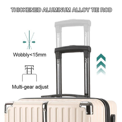 Black Luggage Trolley Bag Lightweight Suitcase 20inch Luggage Trolley Bag With Hanger Luggage Bag