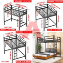 Loft Bed Frame Iron Bed Loft Bed Thickened Reinforced Material Loft Bed Apartment Student Dormitory