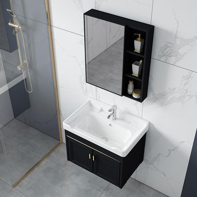 Family Small Toilet Basin Cabinet Combination Wall Mounted Ceramic Washstand Mini Balcony Simple