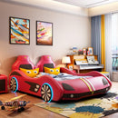 👍👍Recommend🚗🛌Multifunctional Children Car Bed 1.2m Single Boy Girl Cartoon Guardrail Solid Wood