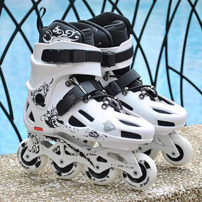 HK skates adult flat shoes professional fancy roller skates adult male and female straight row