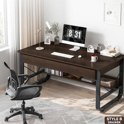 Simple Study Table Easy To Install Study Table With Bookshelf Small Office Table