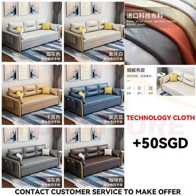 Sofa Bed Foldable Multifunctional Fabric Sofa Bed Living Room Folding Lazy Sofa