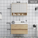 Kohler Solid Wood Wash Basin Mirror Cabinet Combination Water-Proof Hanging Bathroom Cabinet Modern