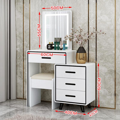 SENBIJU Internet Dresser Bedroom Modern Simple Celebrity Ins Style Makeup Table Small Apartment