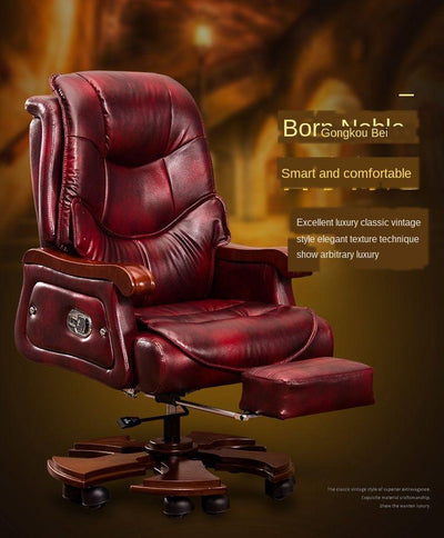 Special Offer Home Leather Reclinable First Layer Cowhide Swivel Boss Office Computer Large Chair