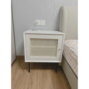 Solid Wood Side Table Japanese-style Bedside Table Rattan Side Cabinet Bedroom And Living Room Star