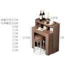 Folding Dining Household Small-sized Invisible Telescopic Solid Wood Space-saving Sideboard Table