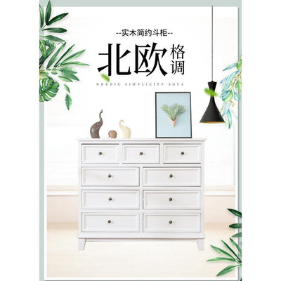 Chest of Drawers Special Price Economical White Solid Wood Modern Simple Large Capacity Nordic