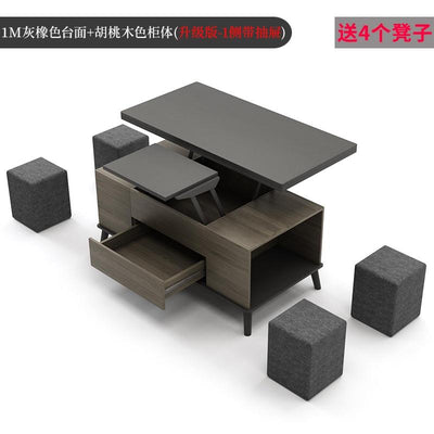 Lifting Foldable Coffee Table Living Room Dual-purpose Integrated Folding Telescopic Dining Table