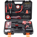 Kafwell 109 piece lithium electric drill pistol drill toolbox electric screwdriver tool set