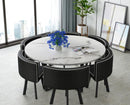 Nordic 1 Table And 6 Chairs Marble Dining Table Combination Home/ Small Apartment Office Conference