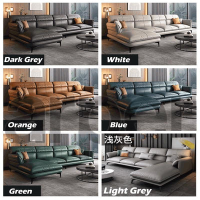 arper Italian Leather Sofa Living Room Waterproof Simple Sofa Light Luxury Sofa Bed