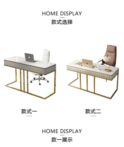 Anershu Nordic Marble Desk Luxury Desk Single Computer Desk Simple Modern Writing Desk Negotiation