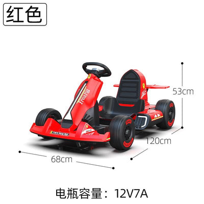 BabyDairy Kids Go-Kart Children's Electric Vehicle Four-wheel Drift Car Remote Control Toy Car 8-12