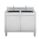 Kitchen Integrated Stainless Steel Cabinet Laundry Pool Balcony Household Sink with Platform Dish