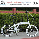 Hito X6 Foldable Bicycle Shimano 7-speed 20/22 inch Folding Bicycle Aluminum Frame Ultra Light 52T