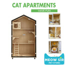 Pet Villa Cage Solid Wood Oversized Luxury Cabinet Nest House Double Layer Three-layer Cat Climbing