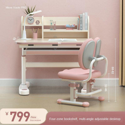 👍 Iguole Children's Learning Table Primary School Students' Writing Desk Chair Set Household