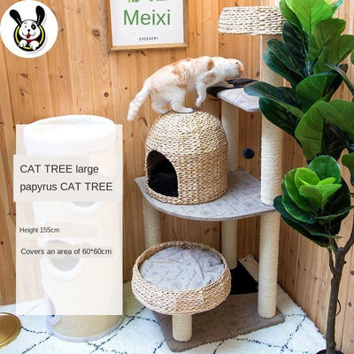 Large Honeypot Nest Tree Integrated Climbing Catgrass Rack Cat Toy Sf