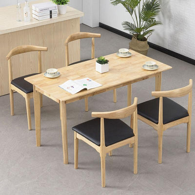 Solid Wood Horn Nordic Household Wooden Stool Backrest Chair Desk Log Dining Table Combination