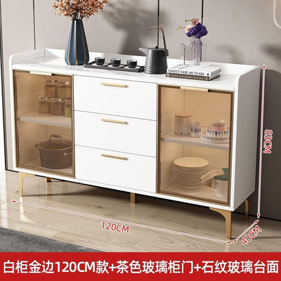 Zcm Sideboard Kitchen Cabinet Cupboard Household Kitchen Storage Rack Locker Tea Cabinet Wine