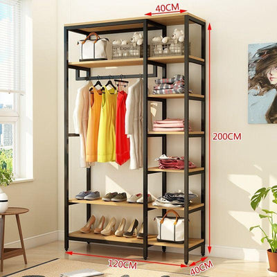 🔥🔥【Ready Stock】Bedroom Locker Cloakroom Double-decker Hanger Simple Style Home Open Floor-to-be