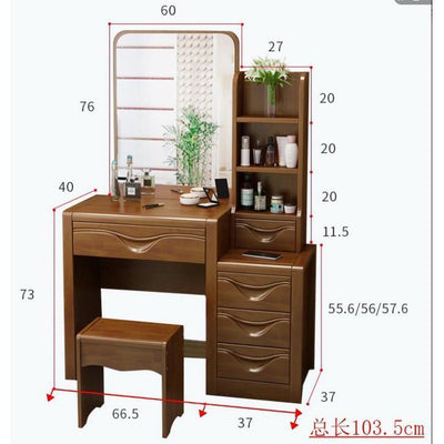 【In Stock】Modern Chinese Dressing Table Modern New Chinese Dressing Table Bedroom Modern Simple