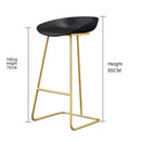 Nordic Bar Chair Bar Stool Gold Iron Stool Modern Simple Home High Chair