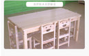 Kindergarten Children's Study Table Solid Wood Desk Chair Rectangular Table Square Desk Chair Set