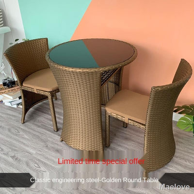 Rattan Chair Three-piece Balcony Small Table and Combination Creative Leisure Tea