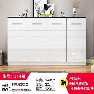 Shoe Cabinet Modern Paint White Large-capacity Locker Solid Wood Shoe Cabinet Ultra-thin Locker