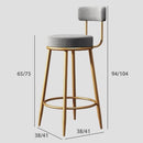 Bar Stool Home Light Luxury Backrest High Chair Nordic Iron Bar Chair