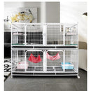 YIPET Three Layer Cat Cage With Partition Pet Multi-layer Breeding Cage Pet Shop Foster Cage