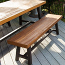 Solid Wood Table Iron Outdoor Table And Chair Loft Rectangular Retro Desk American Bench Dining