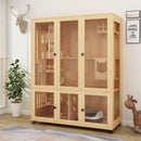 HERON Cat Cage Villa Solid Wood Luxury Home Cat Cabinet General Breeding Room Pet Room