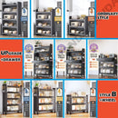 2022 NEW Metal Kitchen Cabinet Grey Floor Multi-layer Storage Cabinet Multifunctional Oven Shelf