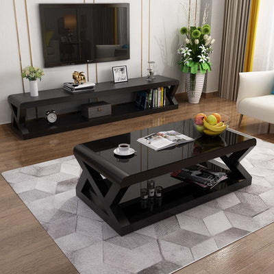 Simple Modern Coffee Table Living Room Simple Tempered Glass Tea Table Small Household Tea Table