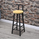 High Chair Bar Stool Minimalist Fashion Creative Steel Wood Thickened Dining Chair（70cm）