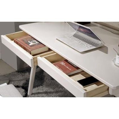 YICHANG Solid Wood Study Table Office Desk Modern Minimalist Students White Writing Table