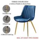 DF Upgrade Dining Chair With Gold Legs Waterproof Leather Nordic Chair Home Back Stool