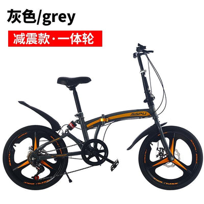 SSPU X4 Foldable bicycle Folding Bike 20 Inch 7 Speed Dolphin Frame Double Disc Brake Adult Outdoor