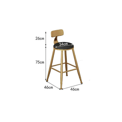 Household Modern Simple Leisure Coffee Milk Tea Shop Table And Bar Chair High Foot Stool