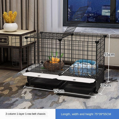 Pet Playpen Cat Rabbit Fence Isolation Door Plastic Indoor Cage Kennel